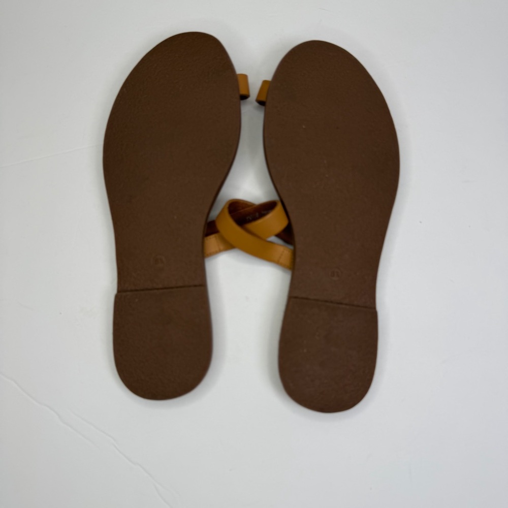 Madewell Women’s Desert Camel The Boardwalk Bare Slide Leather Sandals Size 8.5 - Picture 10 of 12